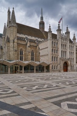 Londra, Birleşik Krallık - 25 Haziran 2021: İngiltere 'nin Londra şehrindeki tarihi Guildhall