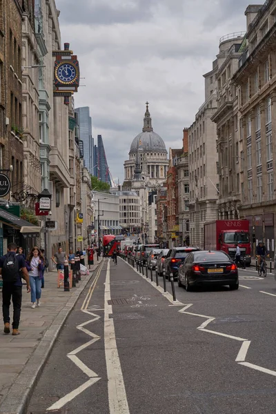 Λονδίνο Ηνωμένο Βασίλειο Ιουνίου 2021 Street Scene Στο City London — Φωτογραφία Αρχείου