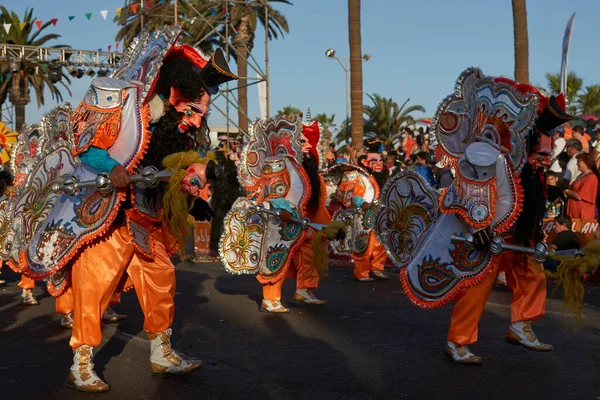 Arica Chile January 2016 Morenada Dance Group Playing Traditional Ritual — 图库照片