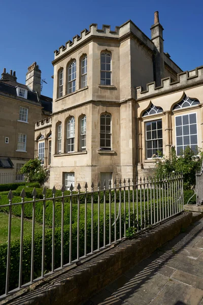 Bath Storbritannien Juli 2021 Historiska Byggnader Längs Paragon Historisk Gata — Stockfoto