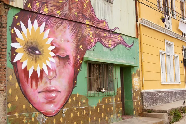 Valparaiso utcai művészete — Stock Fotó