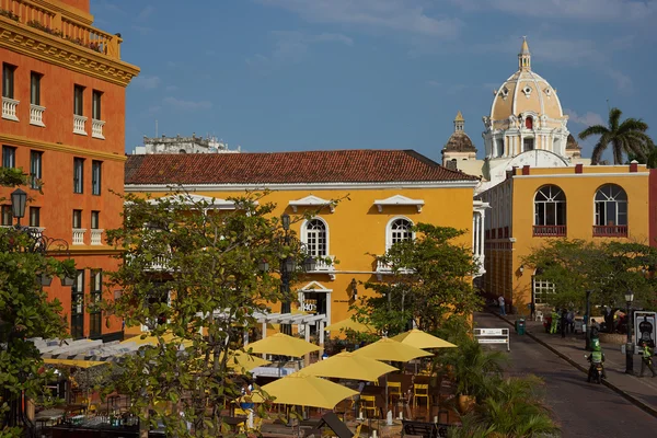 Kleurrijke Plaza in Cartagena — Stockfoto