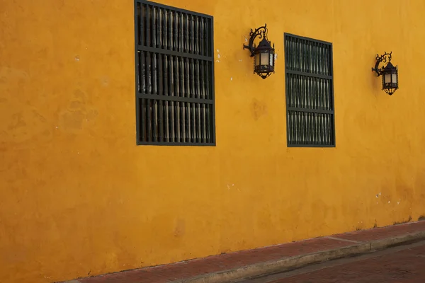 Colorida casa en Cartagena de Indias — Foto de Stock