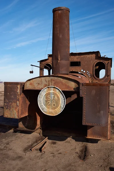 Steam Train at the Humberstone Saltpeter Works — Stock Photo, Image