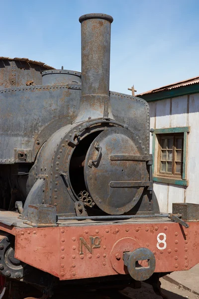 Locomotiva a vapore presso le Salnitrici Humberstone — Foto Stock