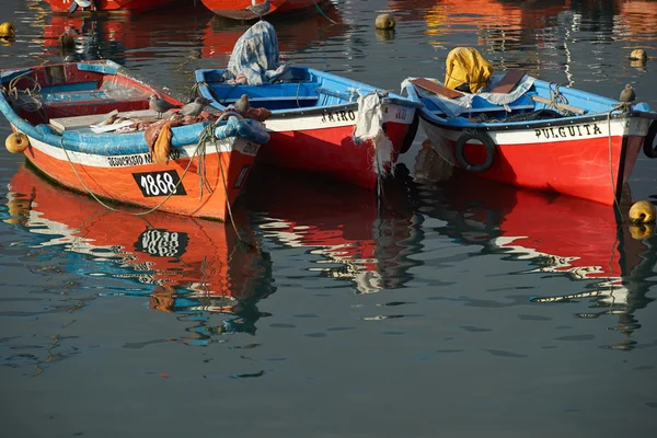 Farverige fiskerbåde - Stock-foto