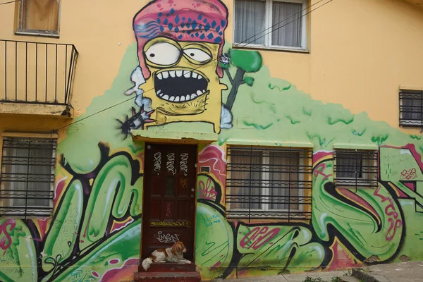Arte de rua de valparaíso — Fotografia de Stock