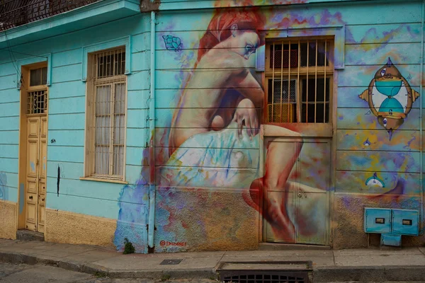 Arte callejero de Valparaíso — Foto de Stock