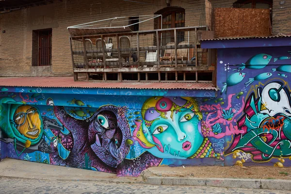 Valparaiso sokak sanatı — Stok fotoğraf