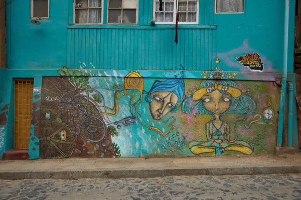 瓦尔帕莱索的街头艺术 — 图库照片