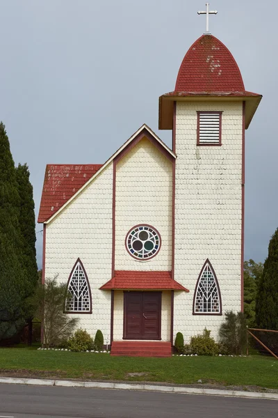 Iglesia rural en el Distrito de los Lagos de Chile —  Fotos de Stock