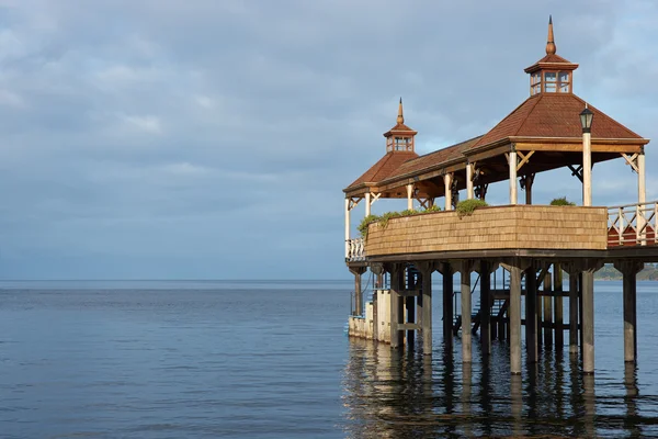 Pier na jezeře Llanquihue — Stock fotografie