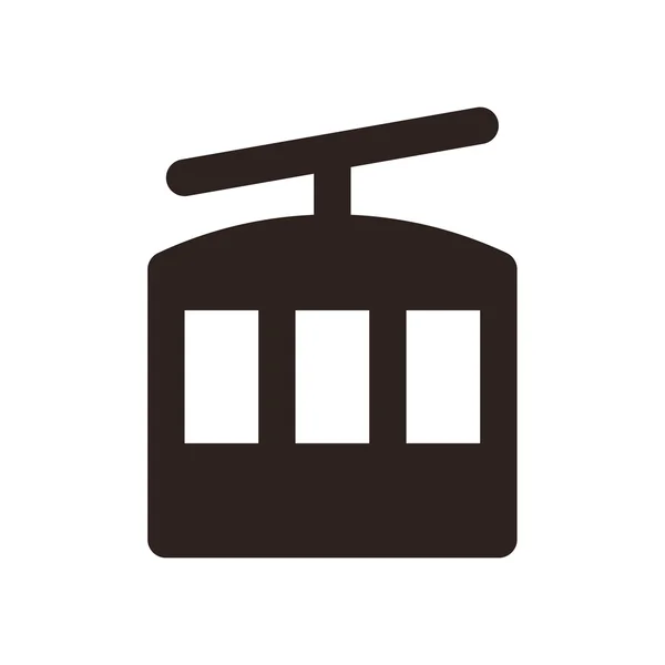 Seilbahn-Symbol. Aufzugssymbol — Stockvektor