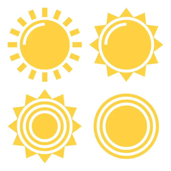 Ikona Slunce nastavena — Stockový vektor