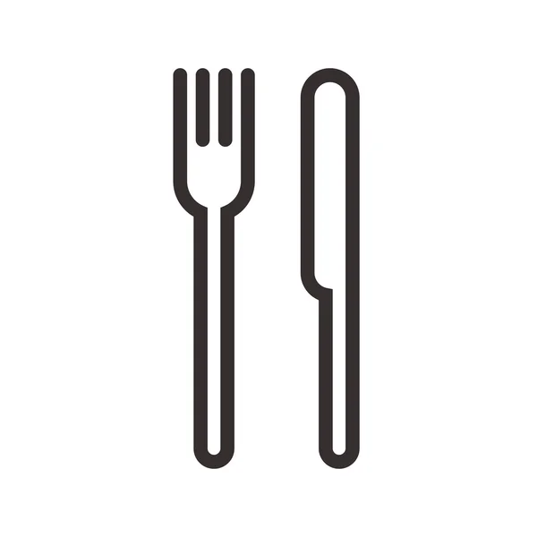 Signe fourchette et couteau — Image vectorielle