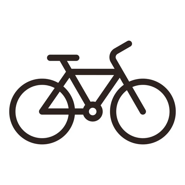 Icono Bicicleta Aislado Fondo Blanco — Archivo Imágenes Vectoriales