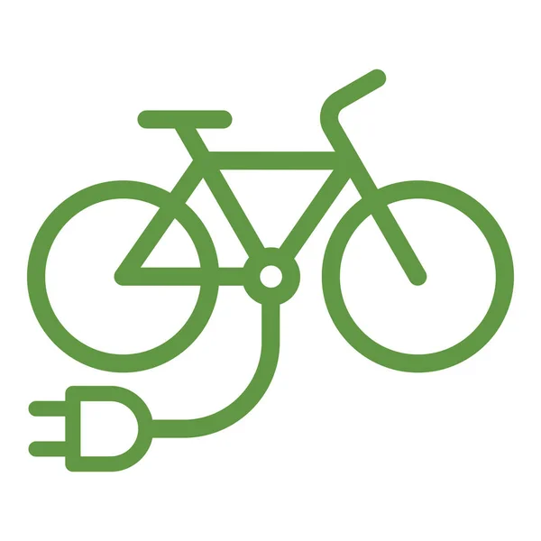 Bike Bike Bicicleta Eléctrica Bicicleta Eléctrica Aislada Sobre Fondo Blanco — Archivo Imágenes Vectoriales