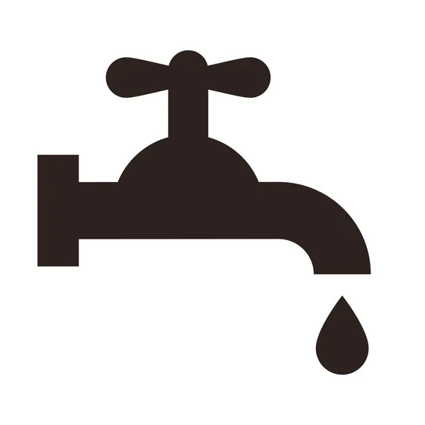 Water Tap Icon Vector Illustration — Stock Vector