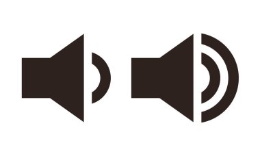 Ses simgesi beyaz arkaplanda izole edildi