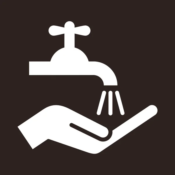 Lave Sinal Das Mãos Prevenção Vírus Corona — Vetor de Stock