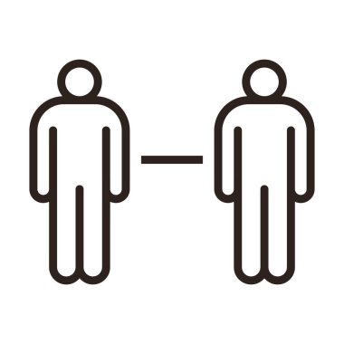 Sosyal uzaklık işareti. Sosyal uzaklık işareti. Mesafenizi koruyun.