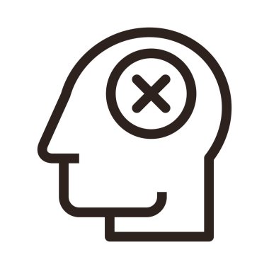 Tabelayı iptal et. Beyaz arka planda izole edilmiş stres ve depresyon kavramı