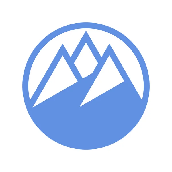 Logo Montagna Isolato Sfondo Bianco — Vettoriale Stock