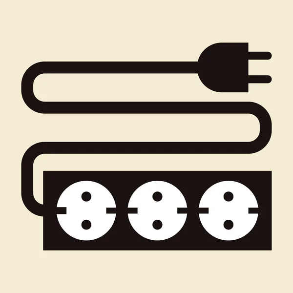 Pictogram voor energiebeheer stopcontact — Stockvector