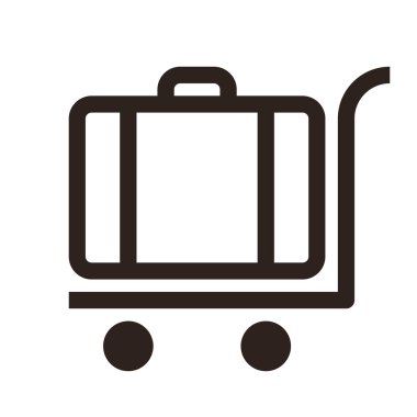 Bagaj arabası - seyahat simgesi