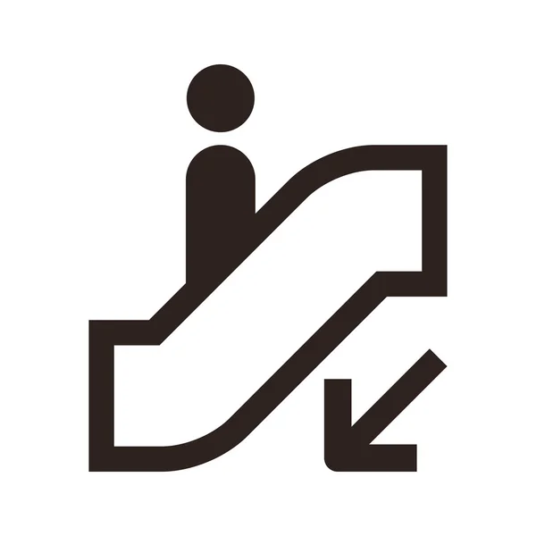 Yürüyen merdiven simgesi — Stok Vektör