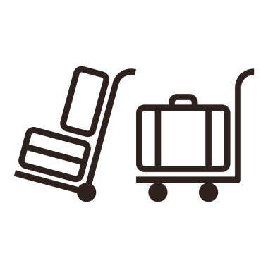 Bagaj arabası - seyahat simgeler 