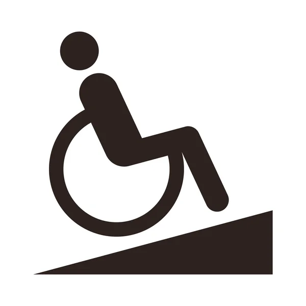 Sinal de deficiência - Instalações para deficientes — Vetor de Stock