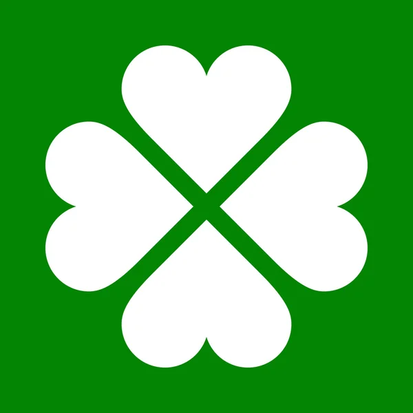 Trèfle à quatre feuilles icône. Saint Patrick — Image vectorielle