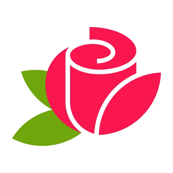 Роза - цветок значок — стоковый вектор