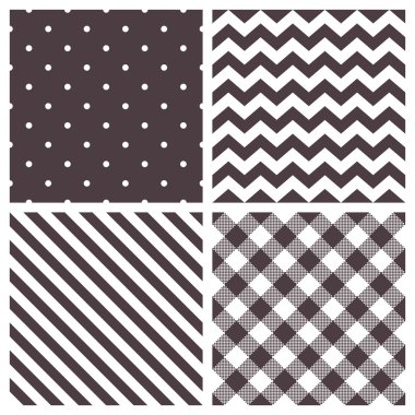 Seamless abstract pattern set 
