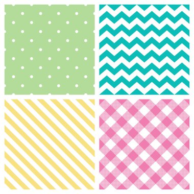 Seamless abstract pattern set 