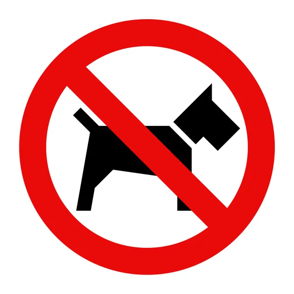 Pas de chien signe — Image vectorielle