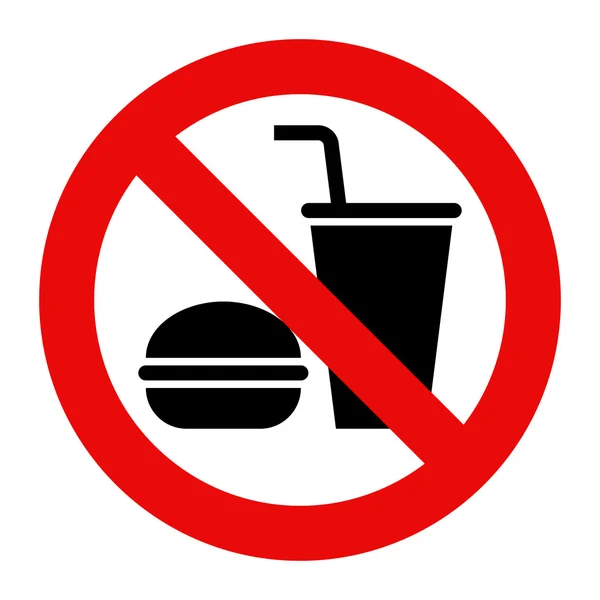 Запрещено есть и пить Стоковый вектор