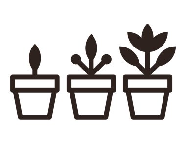 Saksıda çiçek seti