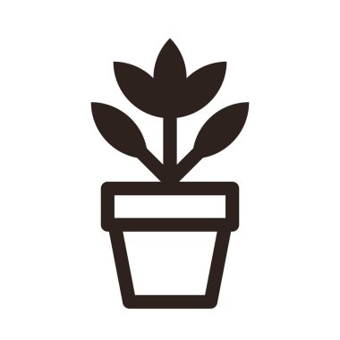 Pot kutsal kişilerin resmi içinde çiçek