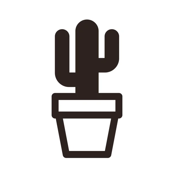 Kaktus v hrnci ikony — Stockový vektor