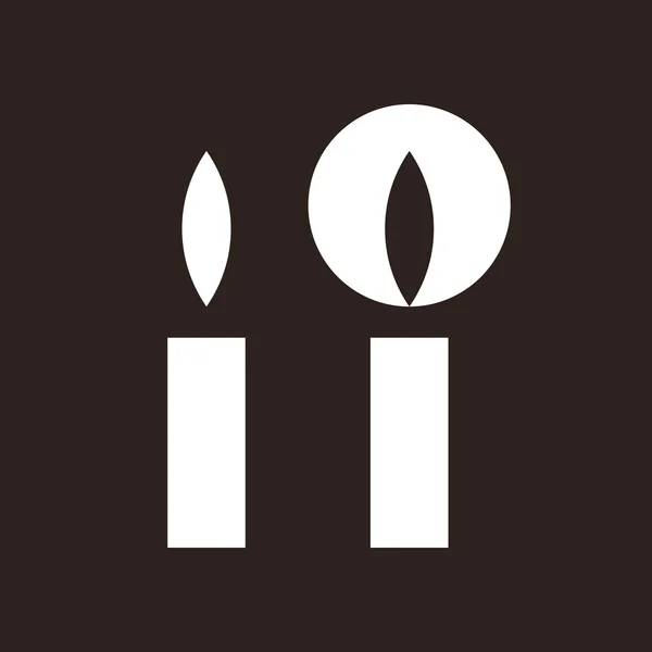 Svíčka ikony — Stockový vektor
