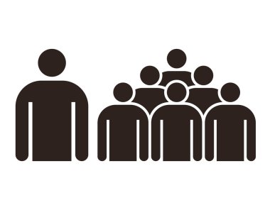 İnsan figürü ve bir grup insan