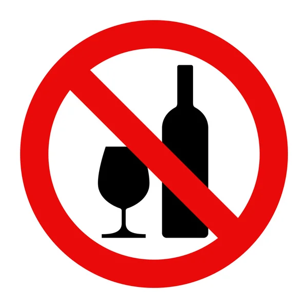 Inget alkoholtecken — Stock vektor