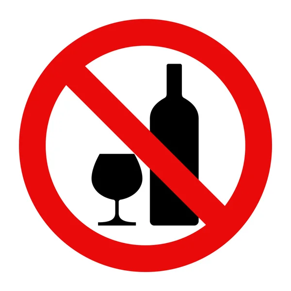 No alcohol sign — Stock Vector