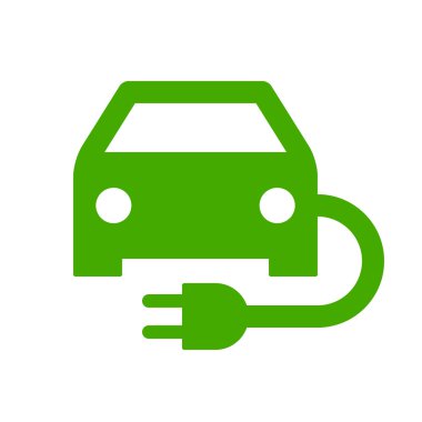 Elektrik enerjili araba simgesi
