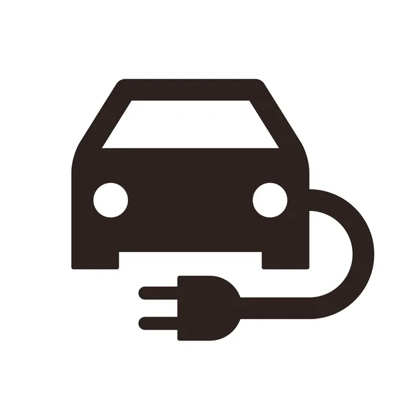 Elektrisk driven bil ikon — Stock vektor