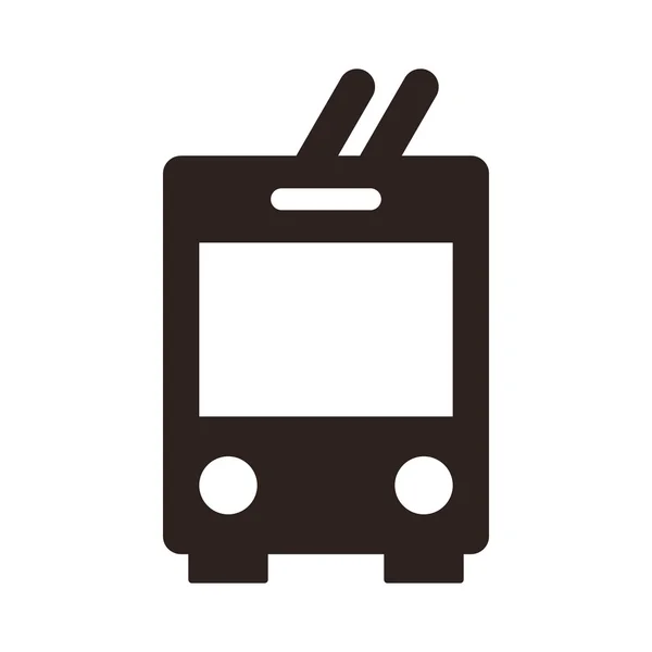 Trolley icono de autobús — Vector de stock