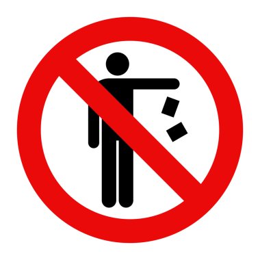 No littering sign clipart
