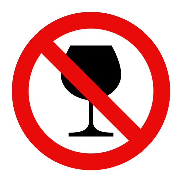 No alcohol sign — Stock Vector